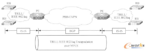 PBB E-VPNcTRILL/IEEE802.1aqW(wng)j(lu)ğo(w)pBʾ